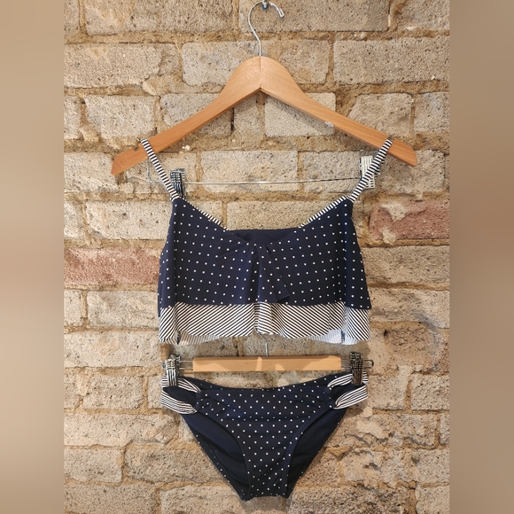 Bikini swim suit. Navy blue stars and stripes. Sz small. - Picture 1 of 4